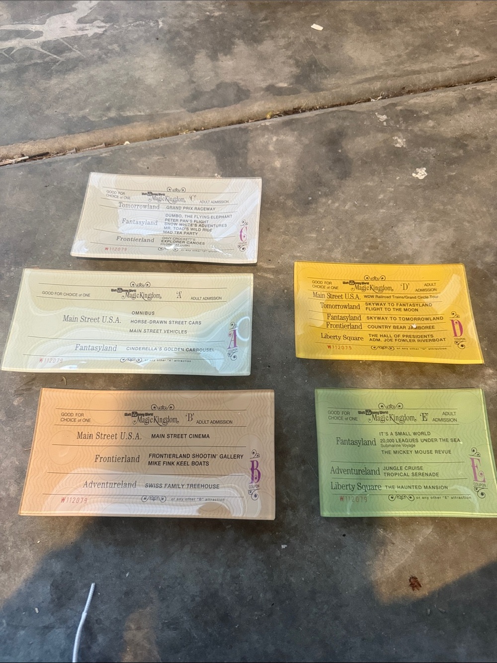 Vintage-Style Attraction Tickets Set – Multi Color